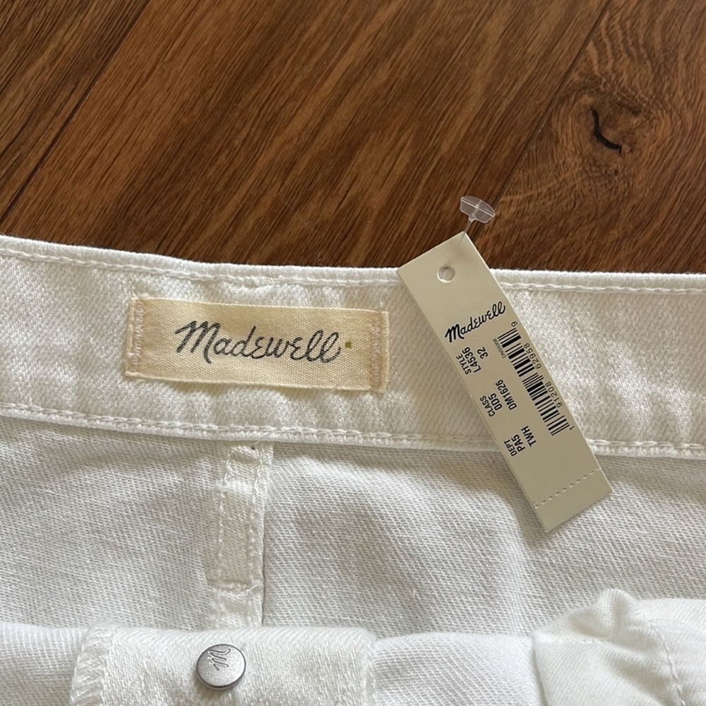 🆕Madewell Rigid Denim A-Line Mini Skirt White SHIPS SAME DAY📦‼️ - Picture 3 of 9